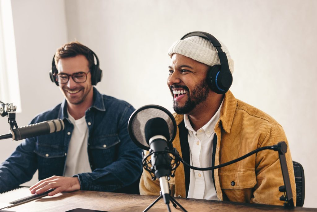 Presenters discussing 2023 year in review