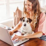 Employee at hybrid work